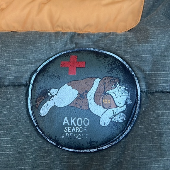 AKOO army green Vest Puffer Jacket camp Print Pockets. Men’s. Size 3XL - Picture 4 of 14